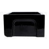 ALFI brand AB2418HS-BG 24" Black Gloss Reversible Smooth / Fluted Single Bowl Fireclay Farm Sink