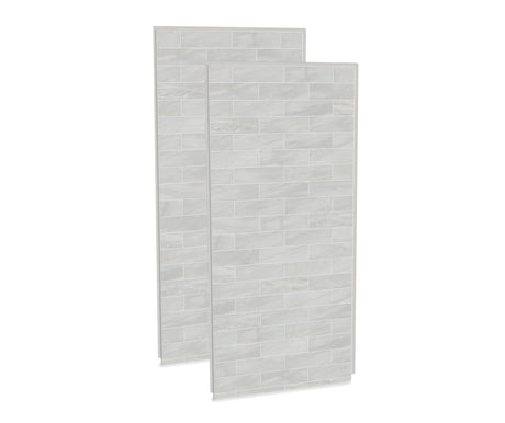 MAAX 103388-312-504 Utile 3636 Composite Direct-to-Stud Two-Piece Corner Shower Wall Kit in Organik Permafrost