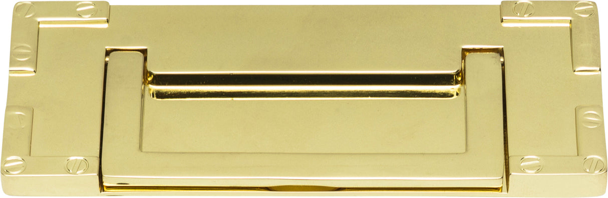 Atlas Homewares Campaign L-Bracket Drop Pull 3 Inch (c-c) Polished Brass