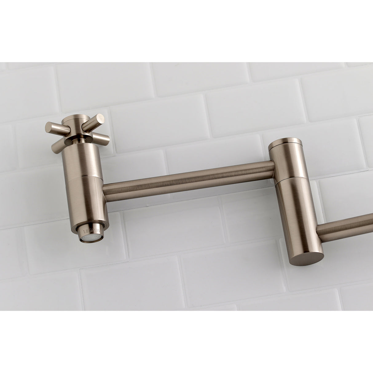 Kingston Brass KS8108DX Concord Wall Mount Pot Filler Kitchen Faucet, Brushed Nickel