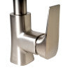 Brushed Nickel Square Gooseneck Pull Down Kitchen Faucet