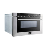 Forno 24-Inch 1.2 cu. ft. Microwave Drawer in Stainless Steel (FMWDR3000-24)