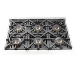 Forno 36-Inch Capriasca Dual Fuel Range - Gas Cooktop with 240v Electric Oven - 6 Burners, Convection Oven and 120,000 BTUs (FFSGS6187-36)