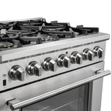 Forno 36-Inch Capriasca Gas Range with 6 Burners, Convection Oven and 120,000 BTUs (FFSGS6260-36)