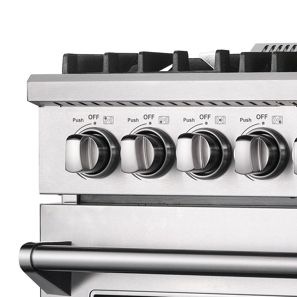 Forno Lseo 30" Gas Range with 5 Burners and Convection Oven in Stainless Steel (FFSGS6275-30)