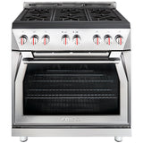 Forza 3-Piece Appliance Package - 36-Inch Gas Range, 18-Inch Tall Premium Range Hood, & 24-Inch Dishwasher in Stainless Steel