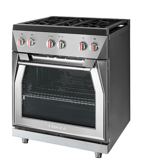 Forza 30-Inch 5.2 cu. ft. Stainless Steel Pro-Style Gas Range in Ardente Orange (FR304GN-O)