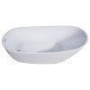 ALFI brand AB8826 68 inch White Oval Acrylic Free Standing Soaking Bathtub