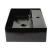 ALFI brand ABC901-BM Black Matte 24" Modern Rectangular Above Mount Ceramic Sink with Faucet Hole