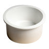 White Round 18" x 18" Undermount / Drop In Fireclay Prep Sink