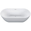 ALFI brand AB8839 67 inch White Oval Acrylic Free Standing Soaking Bathtub