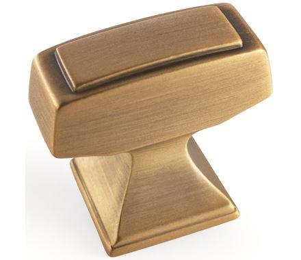 Amerock Cabinet Knob Gilded Bronze 1-1/4 inch (32 mm) Length Mulholland 1 Pack Drawer Knob Cabinet Hardware