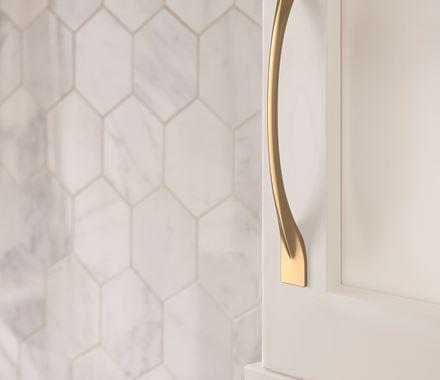 Amerock Cabinet Pull Champagne Bronze 7-9/16 inch (192 mm) Center-to-Center Uprise 1 Pack Drawer Pull Cabinet Handle Cabinet Hardware