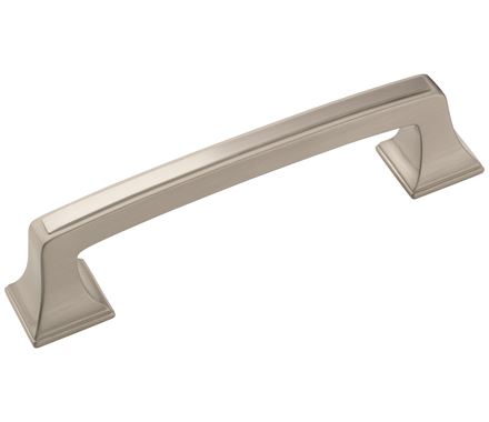 Amerock Cabinet Pull Satin Nickel 3-3/4 inch (96 mm) Center to Center Mulholland 1 Pack Drawer Pull Drawer Handle Cabinet Hardware