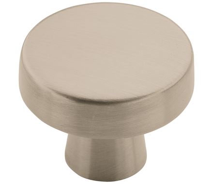 Amerock Cabinet Knob Satin Nickel 1-5/16 inch (33 mm) Diameter Blackrock 1 Pack Drawer Knob Cabinet Hardware