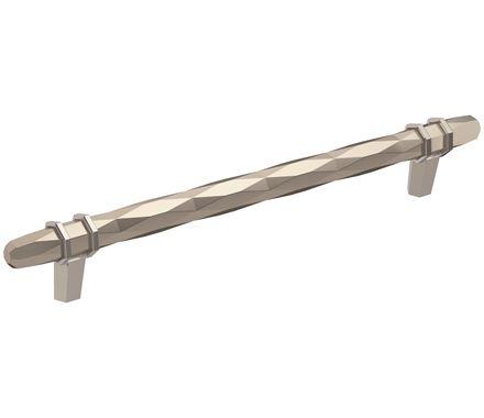 Amerock Cabinet Pull Satin Nickel/Polished Chrome 8 inch (203 mm) Center-to-Center London 1 Pack Drawer Pull Drawer Handle Cabinet Hardware