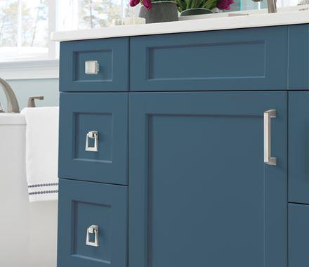 Amerock Cabinet Pendant Satin Nickel 1-13/16 inch (46 mm) Length Blackrock 1 Pack Cabinet Knob Drawer Knob Cabinet Hardware