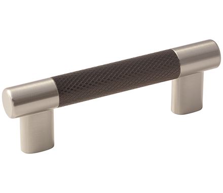 Amerock Cabinet Pull Satin Nickel/Oil-Rubbed Bronze 3inch & 3-3/4 inch (76mm & 96 mm) Center to Center Esquire 1 Pack Drawer Pull Drawer Handle Cabinet Hardware