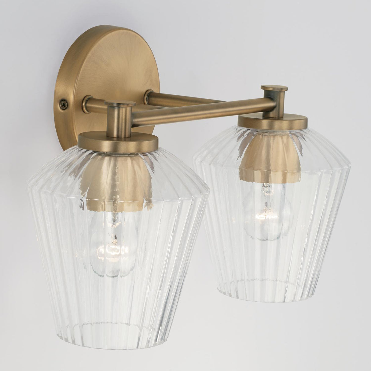 Capital Lighting 141421AD-507 Beau 2 Light Vanity Aged Brass