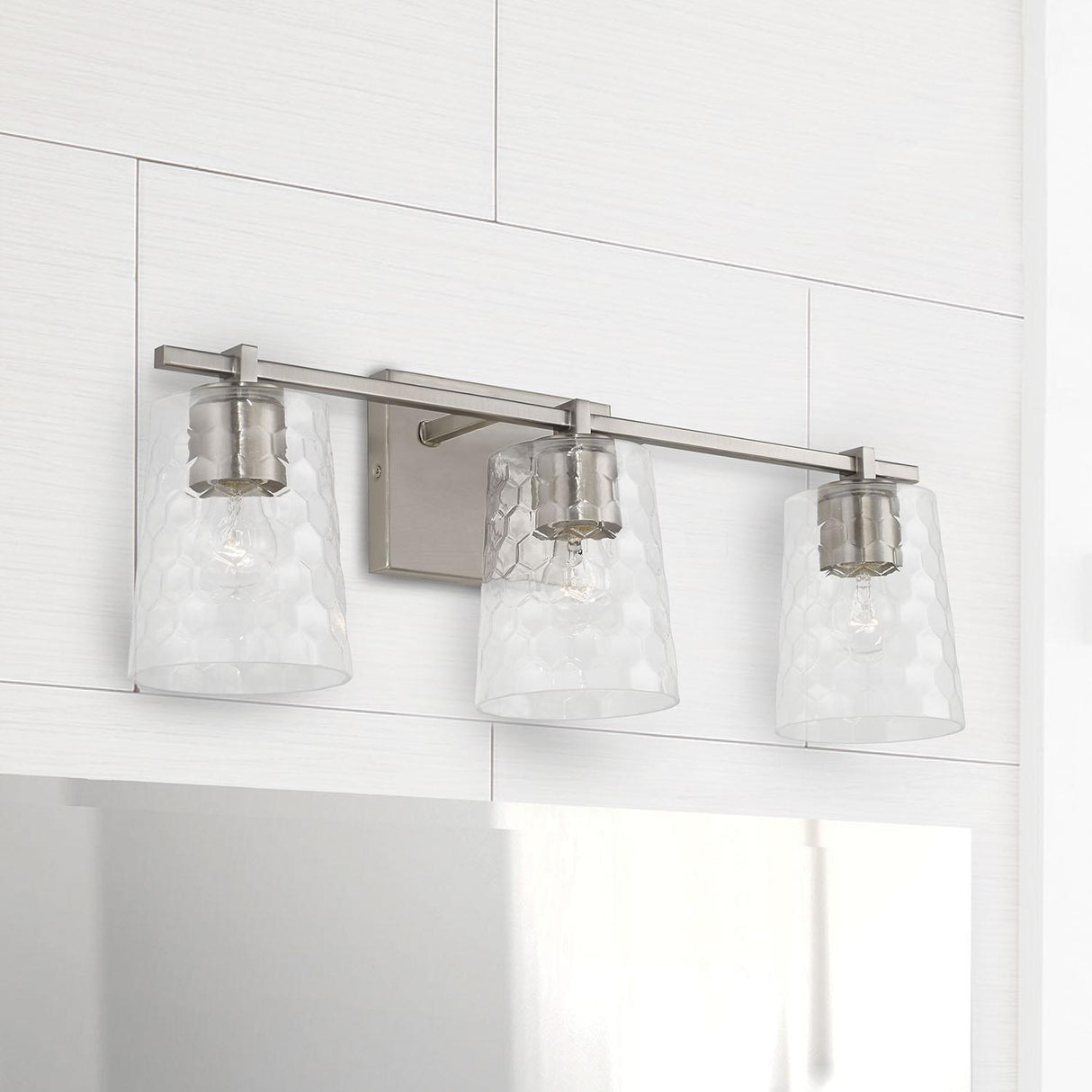 Capital Lighting 143531BN-517 Burke 3 Light Vanity Brushed Nickel