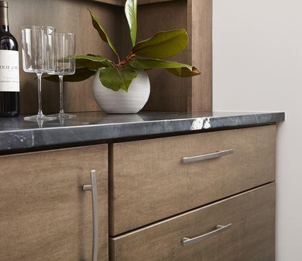 Amerock Cabinet Pull Satin Nickel 6-5/16 inch (160 mm) Center to Center Cyprus 1 Pack Drawer Pull Drawer Handle Cabinet Hardware