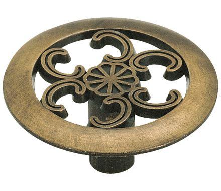 Amerock Cabinet Knob Antique Brass 1-1/2 inch (38 mm) Diameter Everyday Heritage 1 Pack Drawer Knob Cabinet Hardware