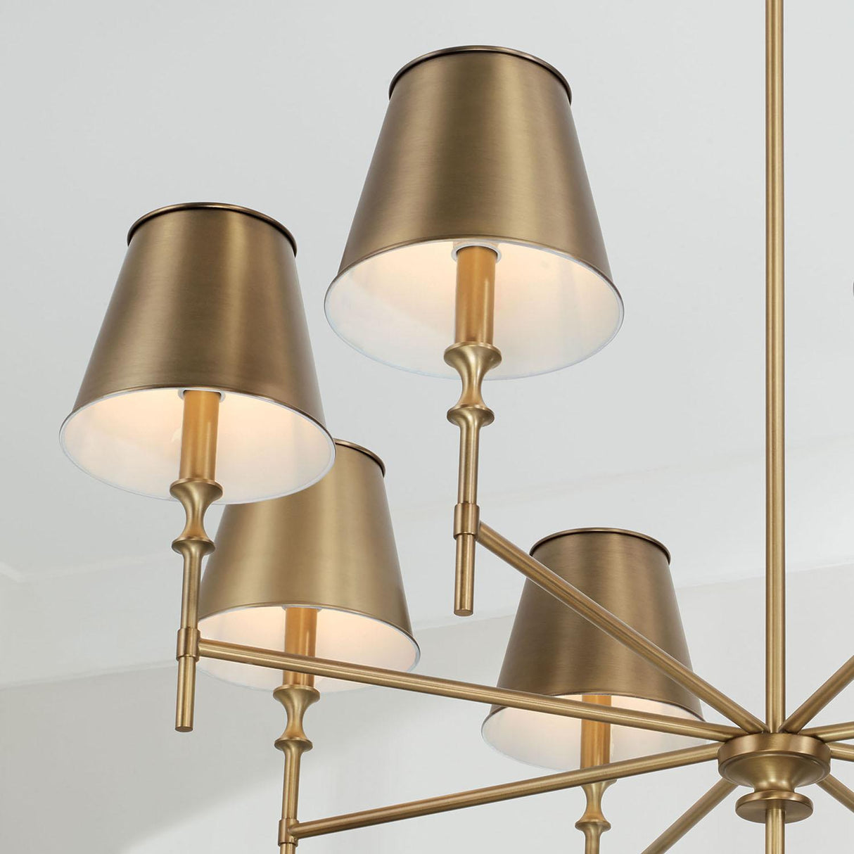 Capital Lighting 449781AD-707 Whitney 8 Light Chandelier Aged Brass