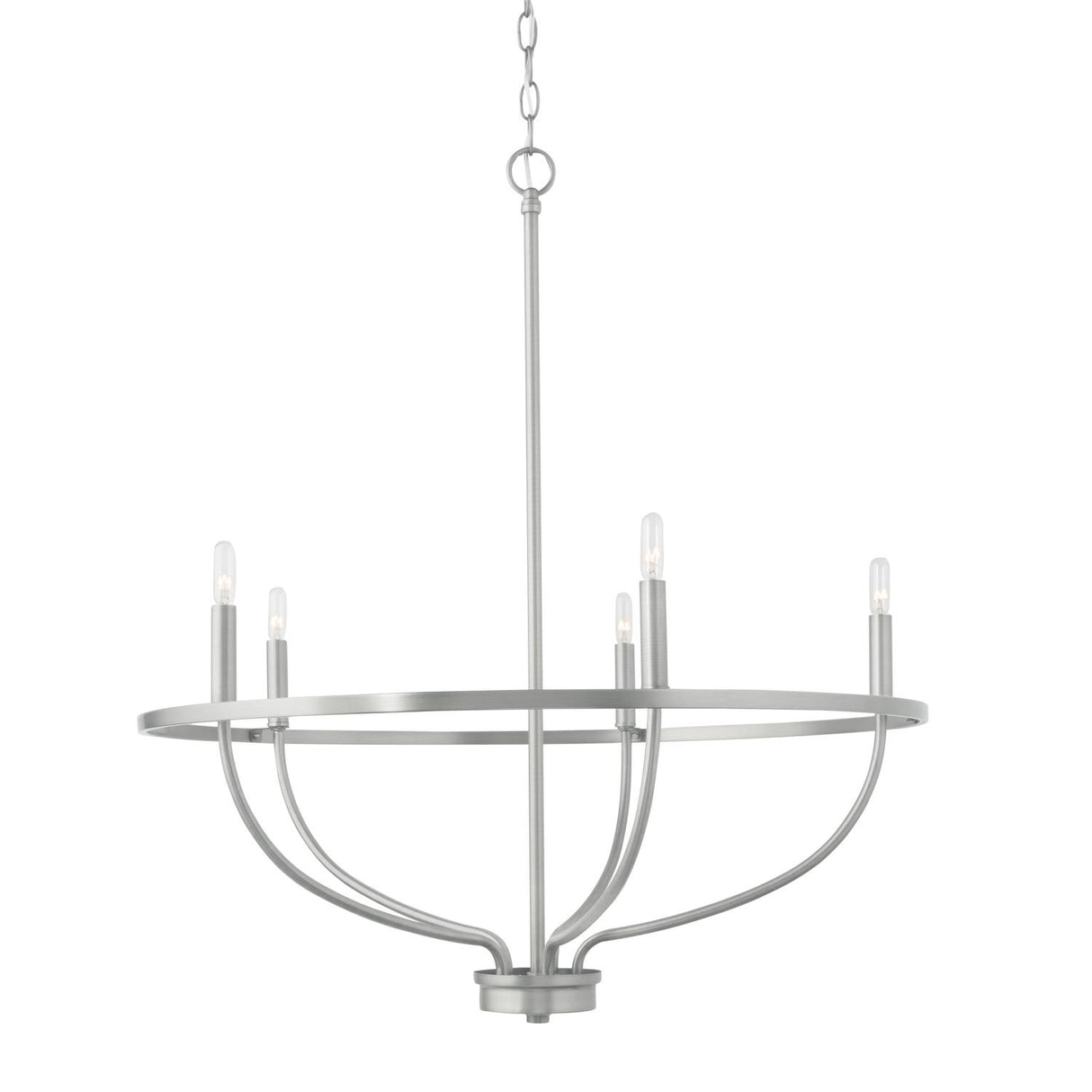 Capital Lighting 428551BN Greyson 5 Light Chandelier Brushed Nickel