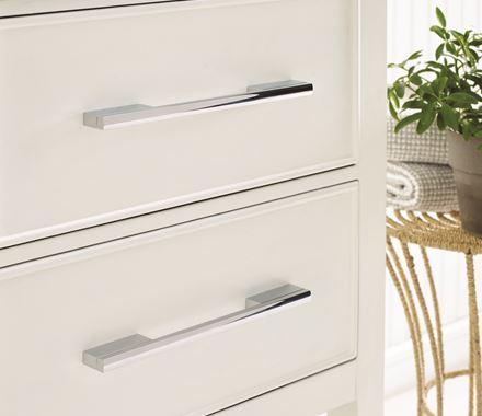 Amerock Cabinet Pull Polished Chrome 8 inch (203 mm) Center to Center Separa 1 Pack Drawer Pull Drawer Handle Cabinet Hardware