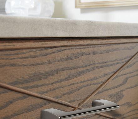 Amerock Cabinet Pull Graphite 3 inch (76 mm) Center to Center Riva 1 Pack Drawer Pull Drawer Handle Cabinet Hardware