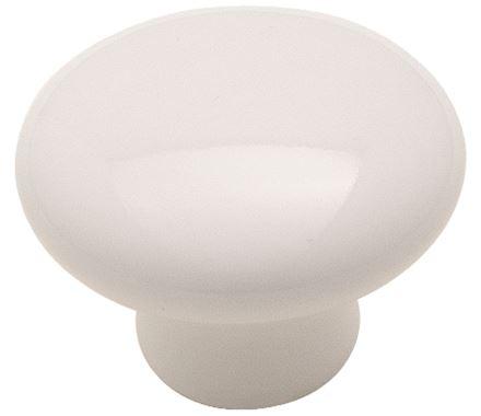 Amerock Cabinet Knob White 1-1/4 inch (32 mm) Diameter Everyday Heritage 1 Pack Drawer Knob Cabinet Hardware
