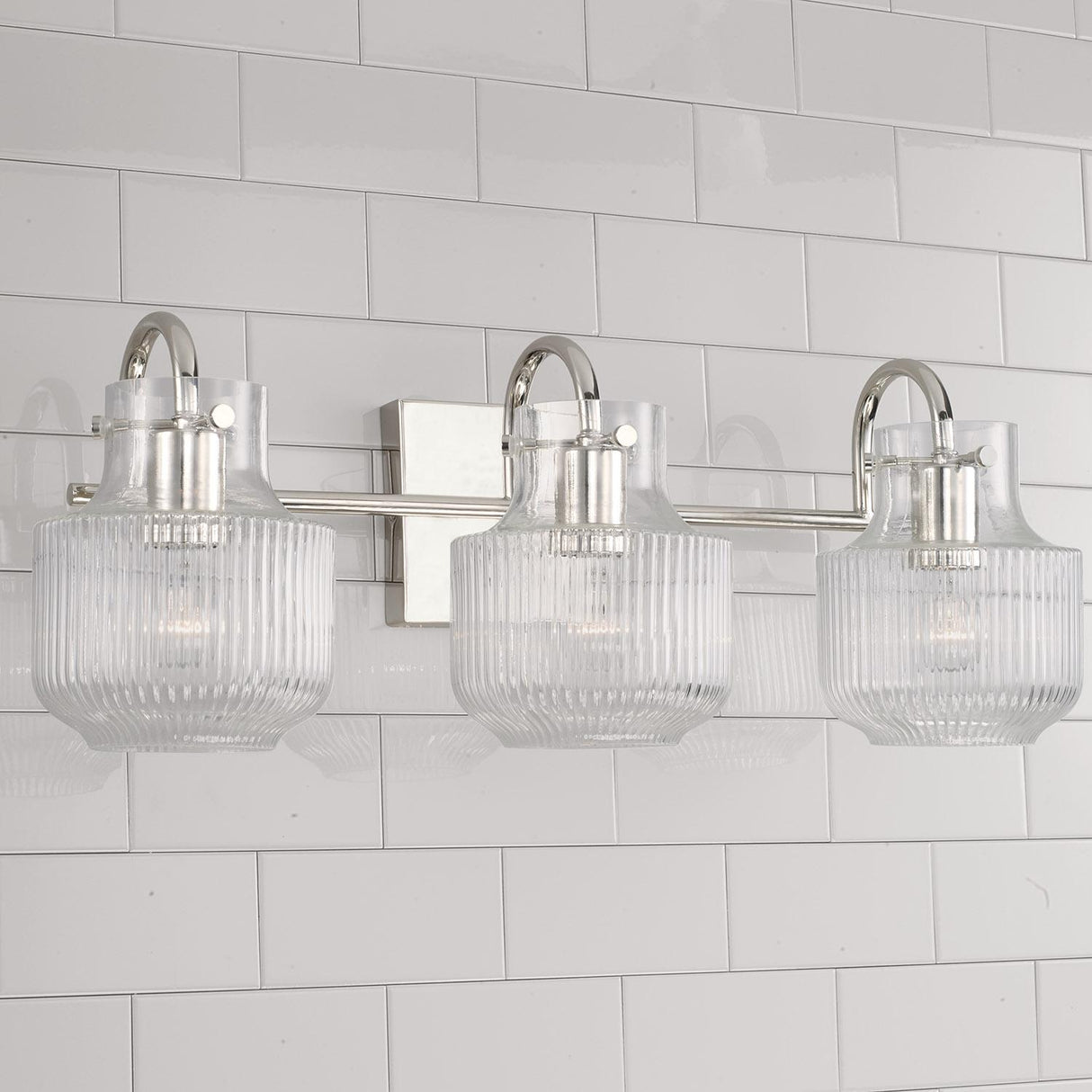 Capital Lighting 145131PN Nyla 3 Light Vanity Polished Nickel