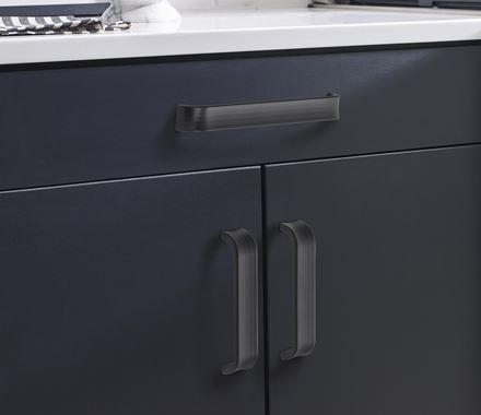 Amerock Cabinet Pull Matte Black 7-9/16 inch (192 mm) Center to Center Concentric 1 Pack Drawer Pull Drawer Handle Cabinet Hardware