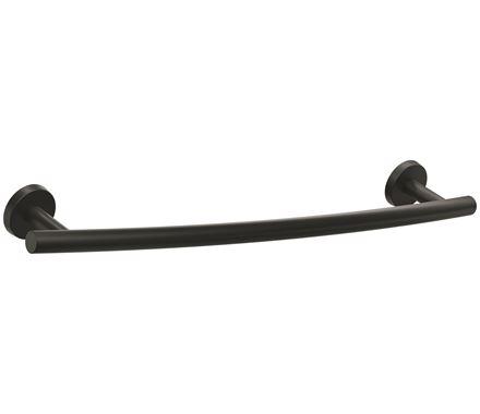 Amerock BH26543MB Matte Black Towel Bar 18 in (457 mm) Towel Rack Arrondi Bathroom Towel Holder Bathroom Hardware Bath Accessories