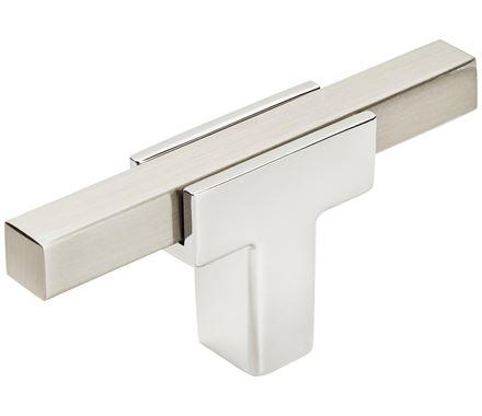 Amerock BP6726G10 Kitchen Cabinet Door or Drawer Knob Polished Chrome/Satin Nickel 2-3/4 inch (70 mm) Length Urbanite 1 Pack Furniture Hardware Bathroom Cabinet Hardware