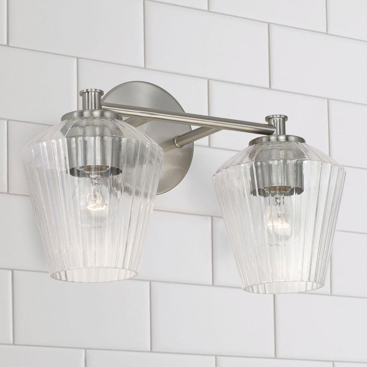 Capital Lighting 141421BN-507 Beau 2 Light Vanity Brushed Nickel