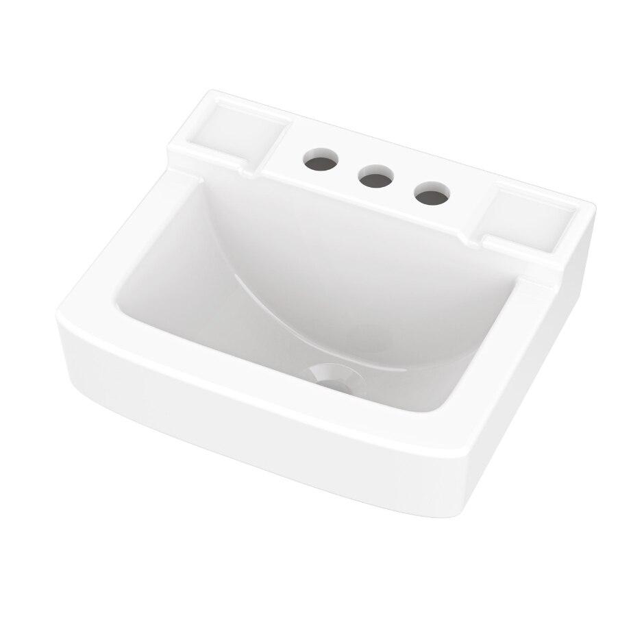 Gerber G0012354 White West Point Space Saving 4" Centers Wall Hung Bathroom Sink