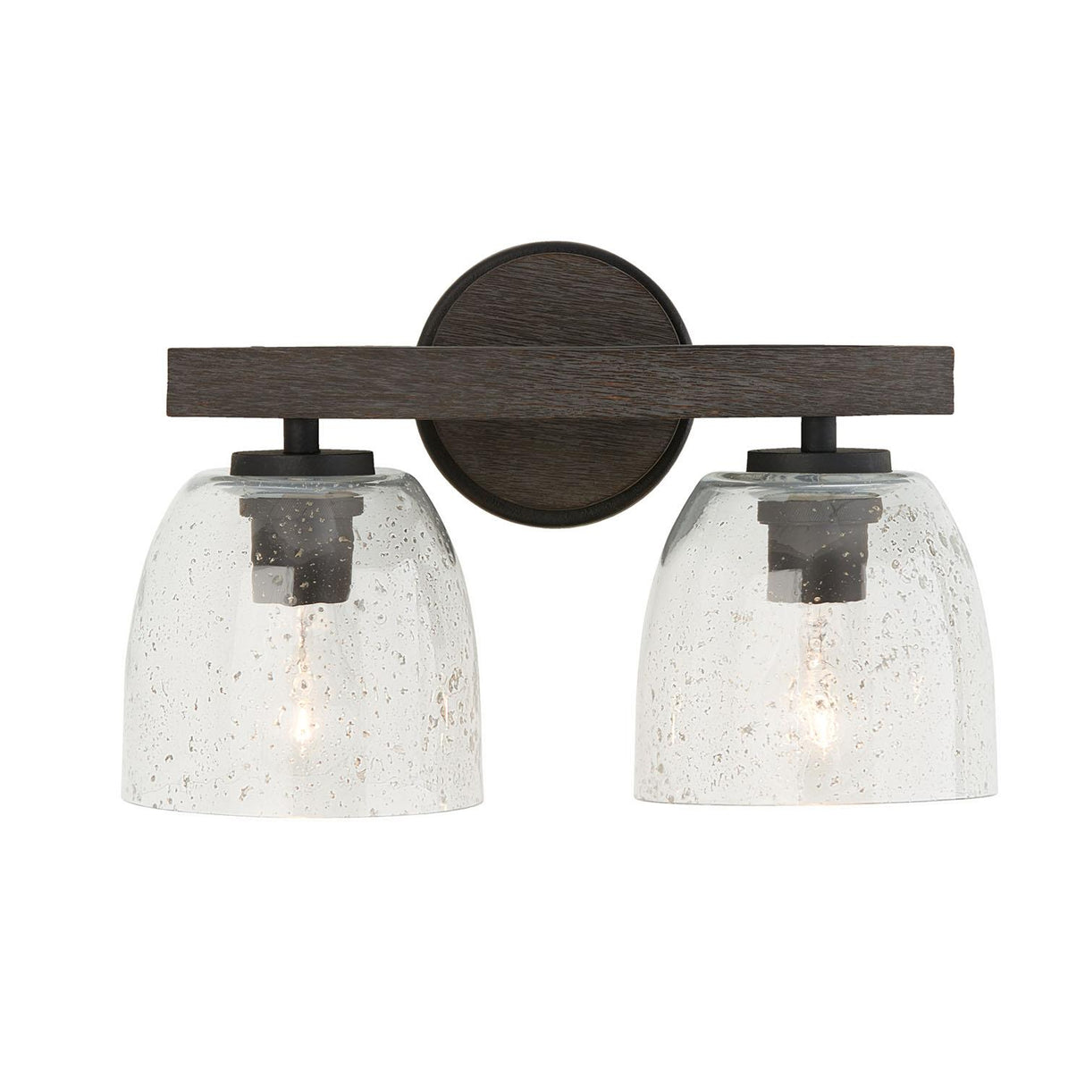 Capital Lighting 147621CK-536 Clive 2 Light Vanity Carbon Grey and Black Iron
