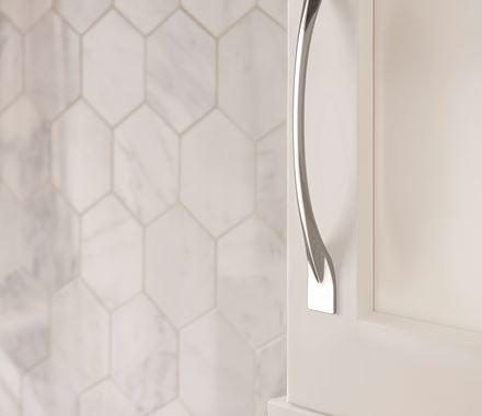 Amerock Cabinet Pull Polished Chrome 7-9/16 inch (192 mm) Center-to-Center Uprise 1 Pack Drawer Pull Cabinet Handle Cabinet Hardware
