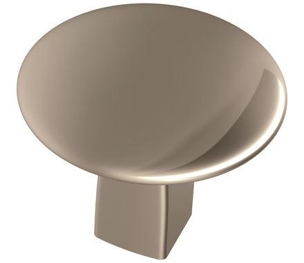 Amerock Cabinet Knob Polished Nickel 1-1/4 inch (32 mm) Diameter Riva 1 Pack Drawer Knob Cabinet Hardware