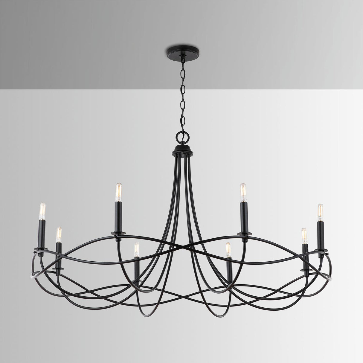 Capital Lighting 431681MB Sonnet 8 Light Chandelier Matte Black