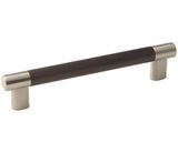 Amerock Cabinet Pull Satin Nickel/Oil-Rubbed Bronze 6-5/16 inch (160 mm) Center to Center Esquire 1 Pack Drawer Pull Drawer Handle Cabinet Hardware