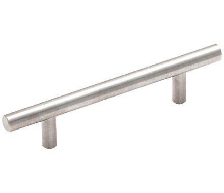 Amerock Cabinet Pull Sterling Nickel 3-3/4 inch (96 mm) Center to Center Bar Pulls 1 Pack Drawer Pull Drawer Handle Cabinet Hardware