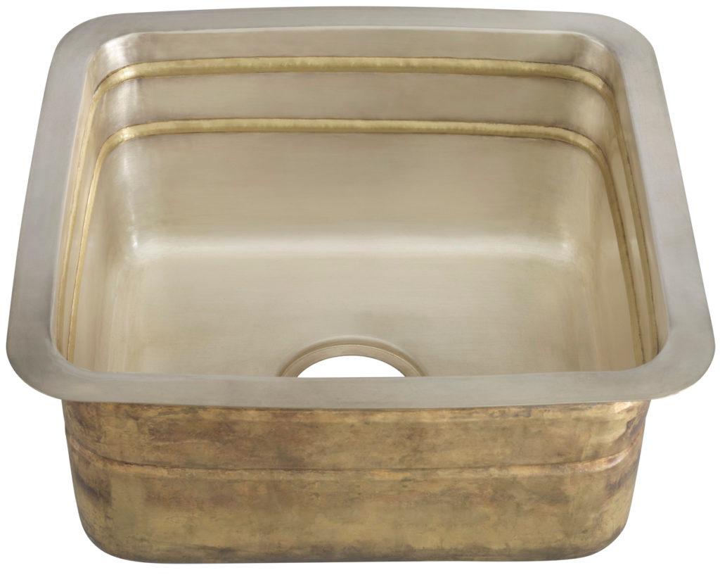 Thompson Traders Quintana Square Bar/prep Sink Quintana KCKPU-1715 Satin Brass and Burnished Nickel
(Smooth)