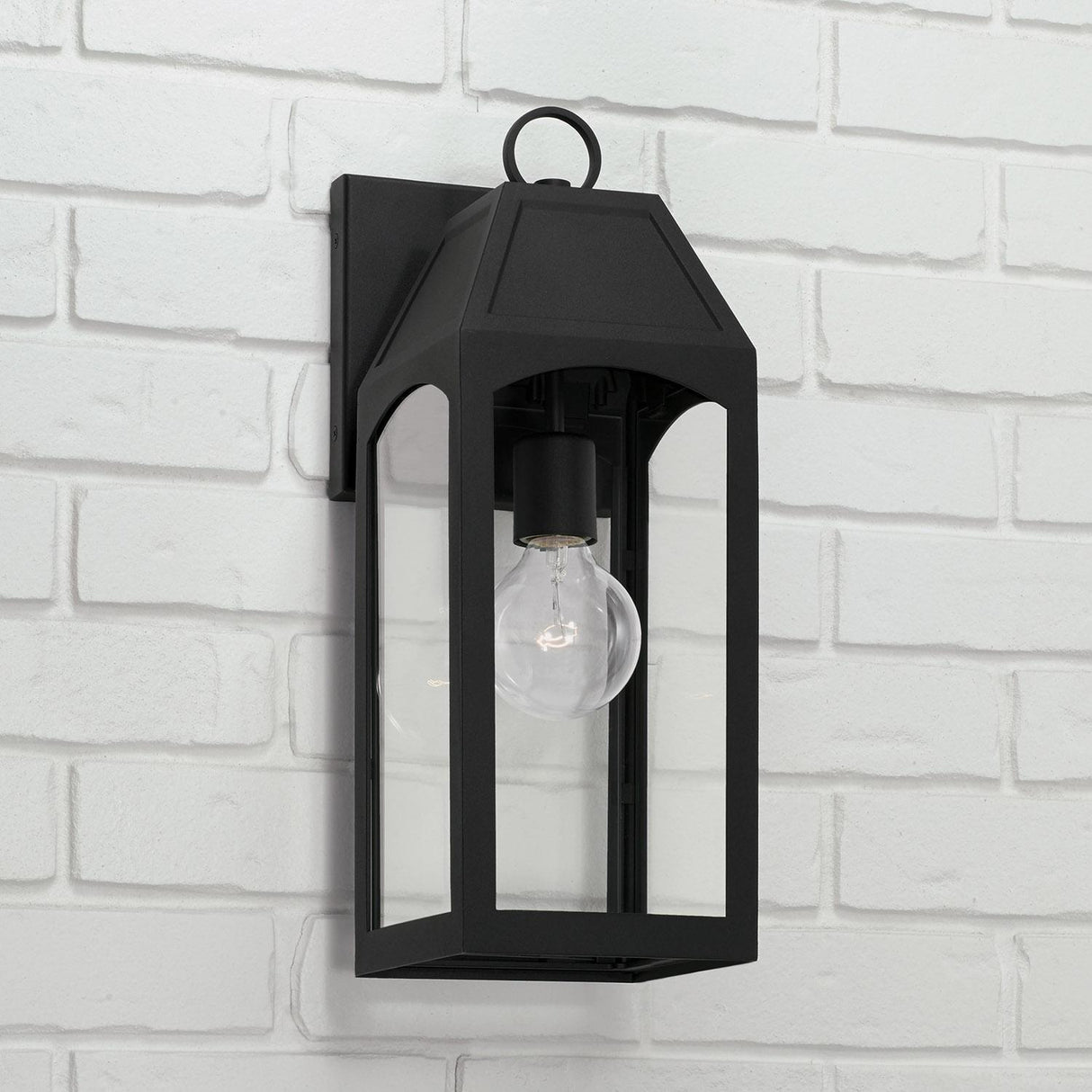 Capital Lighting 946311BK Burton 1 Light Outdoor Wall Lantern Black