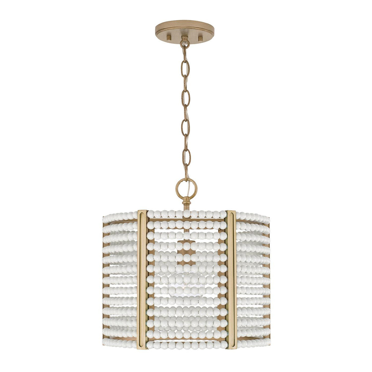 Capital Lighting 247111AP Brynn 1 Light Semi-Flush Aged Brass Painted