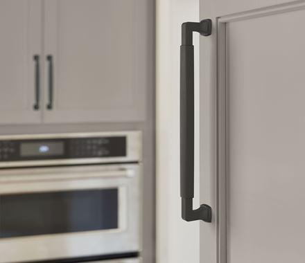 Amerock BP36890FB Stature Cabinet Pull, 8-13/16 in (224 mm) Center-to-Center, Matte Black