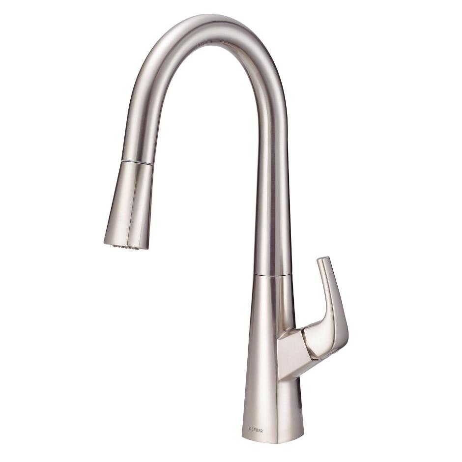 Gerber D454419 Chrome Vaughn Single Handle Pull-down Kitchen Faucet
