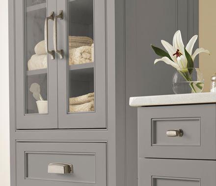 Amerock Cabinet Pull Aged Pewter 5-1/16 inch (128 mm) Center to Center Highland Ridge 1 Pack Drawer Pull Drawer Handle Cabinet Hardware