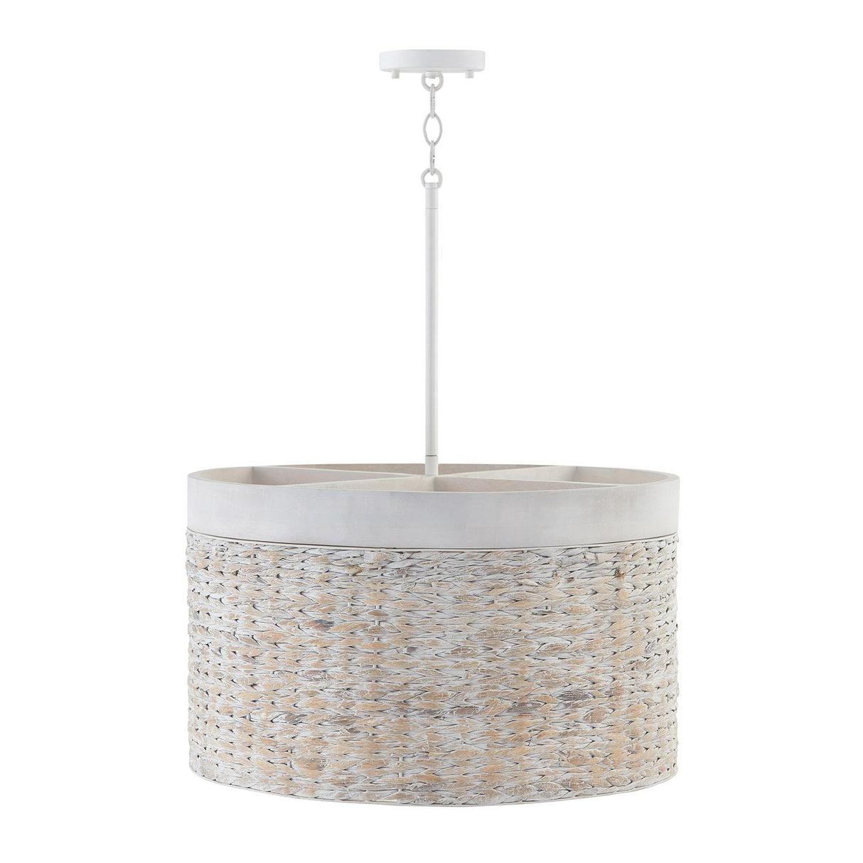 Capital Lighting 343942HW Tallulah 4 Light Pendant Chalk Wash